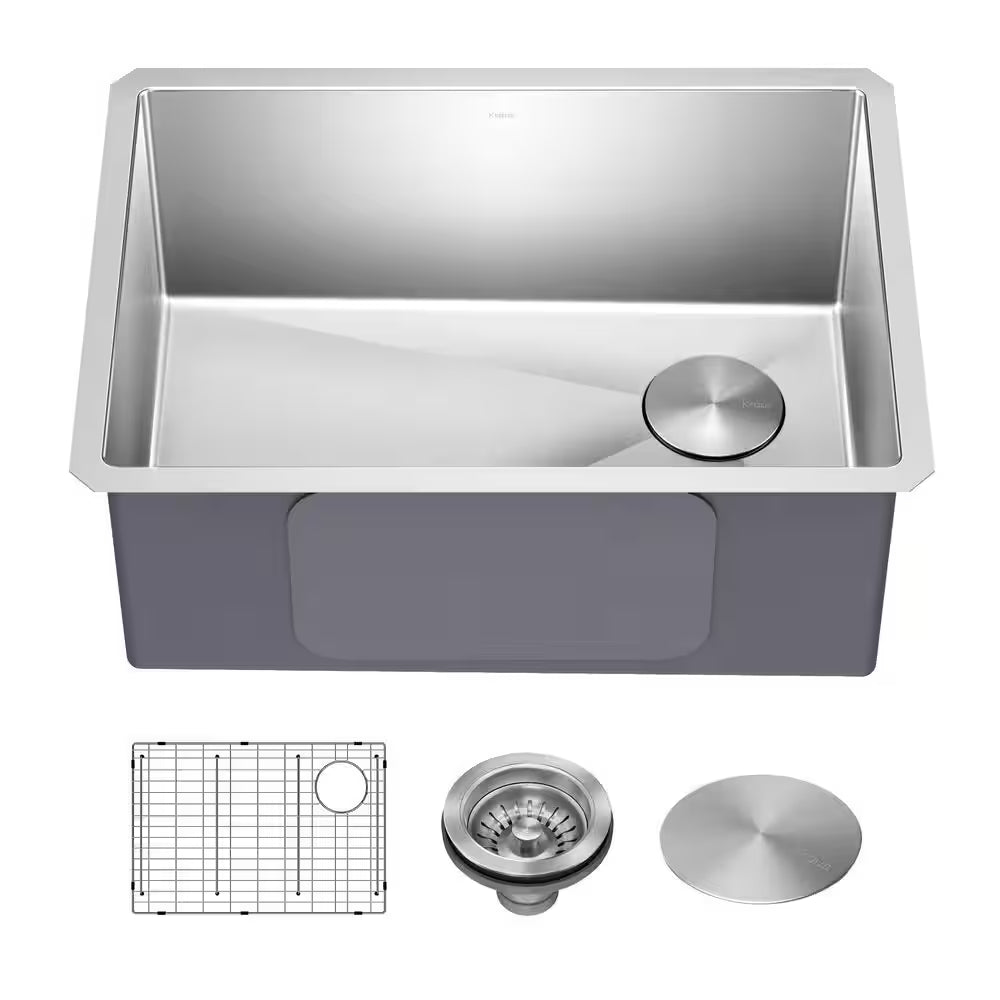 Standart PRO 32 In. Undermount Single Bowl 16 Gauge Stainless Steel Kitchen Sink with Accessories