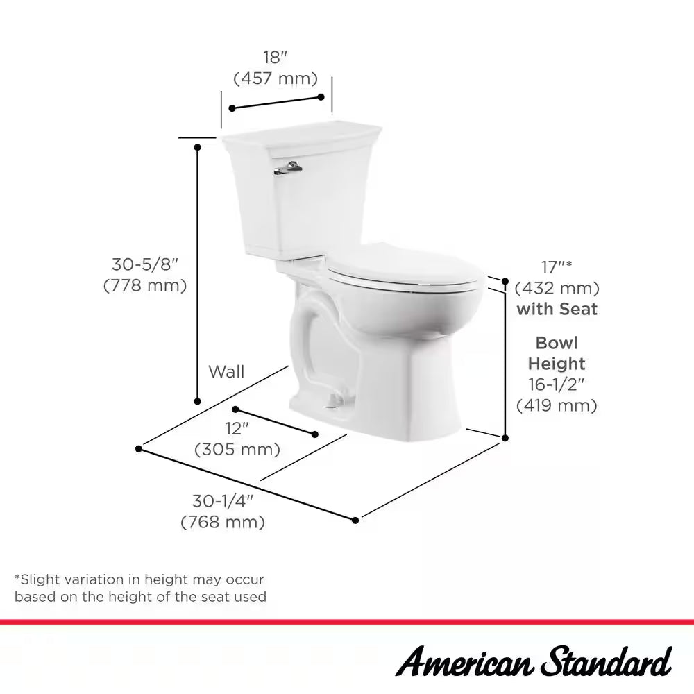 Rumson 2-Piece 1.28 GPF Single Flush Elongated Toilet in White Seat Is Included
