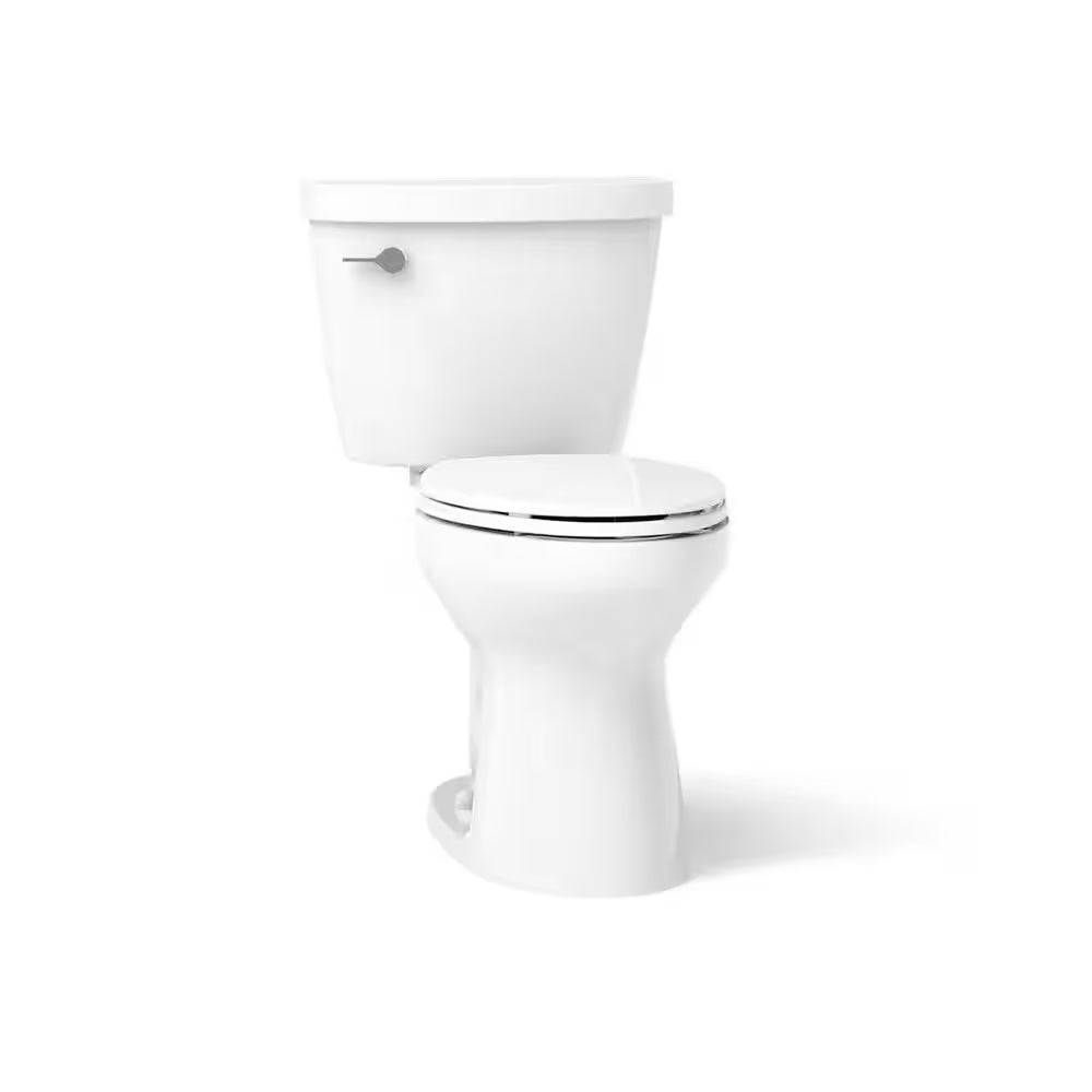 Cimarron 12 In. Rough in 2-Piece 1.28 GFP Single Flush Elongated Toilet in White with Soft Close Seat