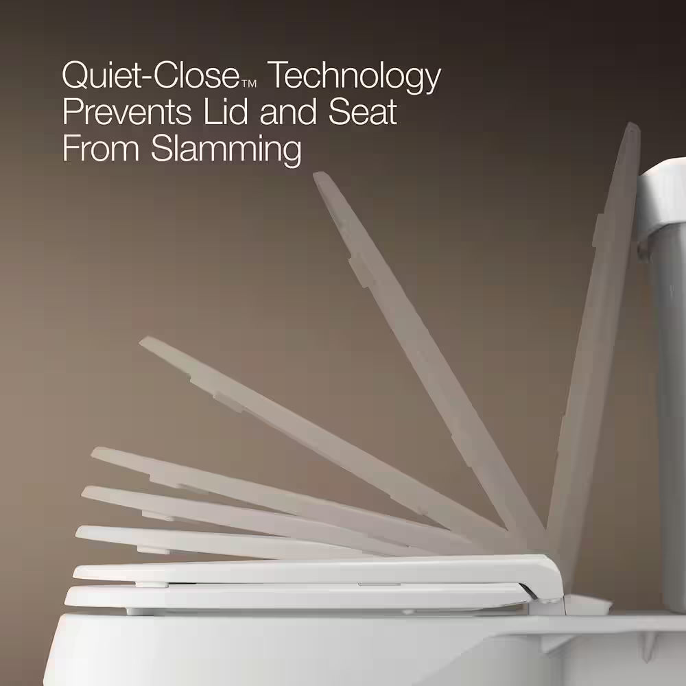 Joist 2-Piece Complete Solution 1.28 GPF Single Flush Elongated Toilet in White (Seat Included)