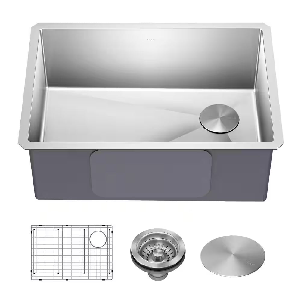 Standart PRO 32 In. Undermount Single Bowl 16 Gauge Stainless Steel Kitchen Sink with Accessories