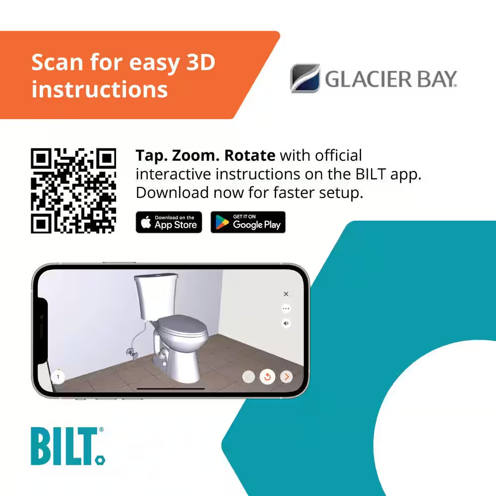 Power Flush 12 In. Rough in 2-Piece 0.95 GPF/1.28 GPF Dual Flush Elongated Toilet in White with Slow-Close Seat Included