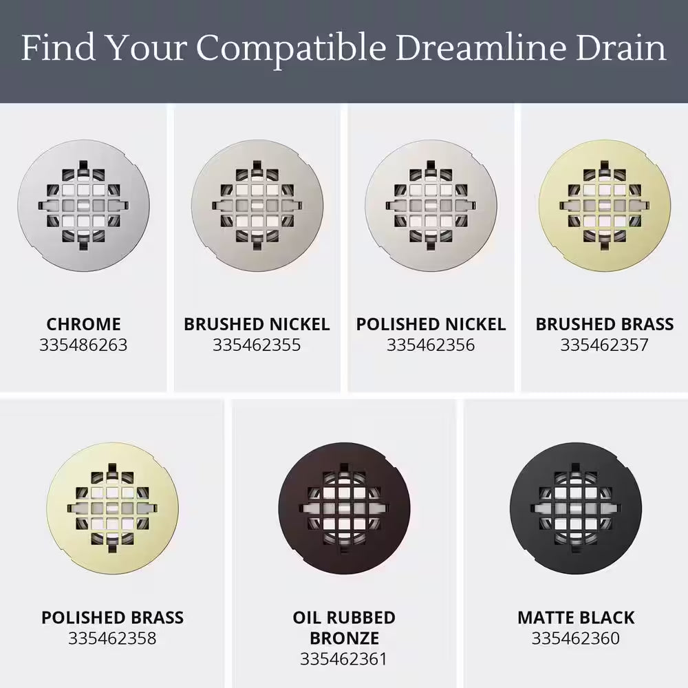 Slimline Single Threshold Alcove Shower Pan Base in White with Center Drain