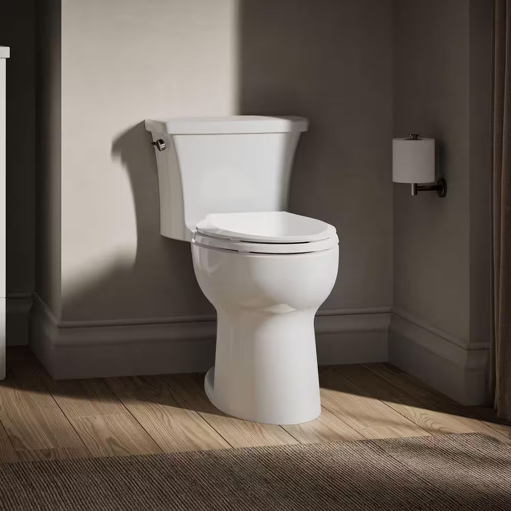 Highline Arc 12 In. Rough in 1-Piece 1.28 GFP Single Flush Elongated Chair Height Toilet in White with Soft Close Seat
