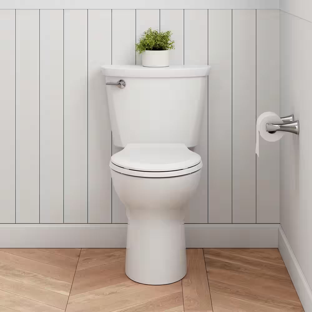 Cadet 10 In. Antimicrobial 2-Piece 1.28 GPF Single Flush Chair Height Elongated Front Toilet W/ Slow Close Seat in White