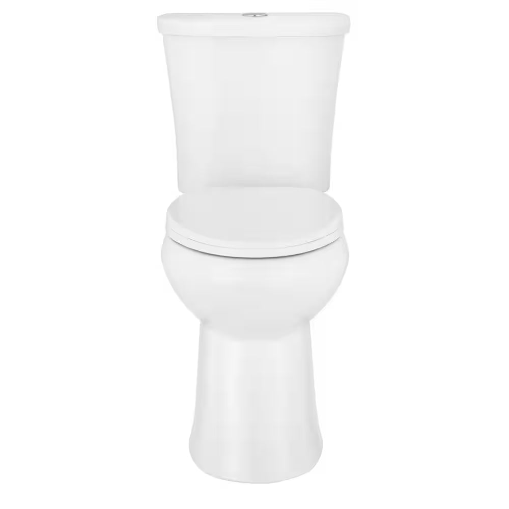 Power Flush 12 In. Rough in 2-Piece 0.95 GPF/1.28 GPF Dual Flush Elongated Toilet in White with Slow-Close Seat Included
