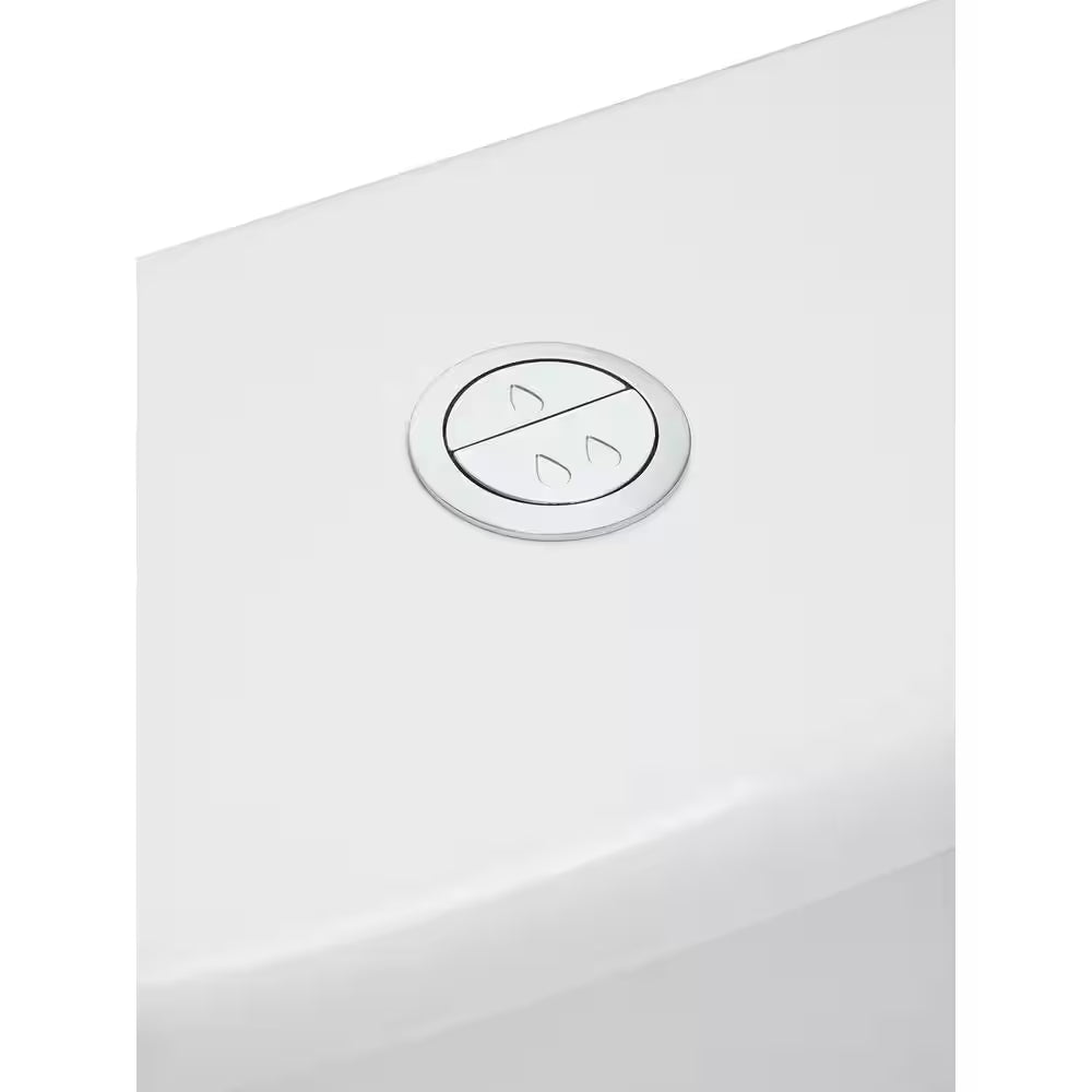 Power Flush 12 In. Rough in 2-Piece 0.95 GPF/1.28 GPF Dual Flush Elongated Toilet in White with Slow-Close Seat Included