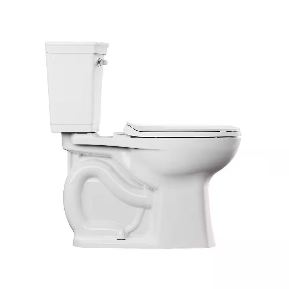 Rumson 2-Piece 1.28 GPF Single Flush Elongated Toilet in White Seat Is Included