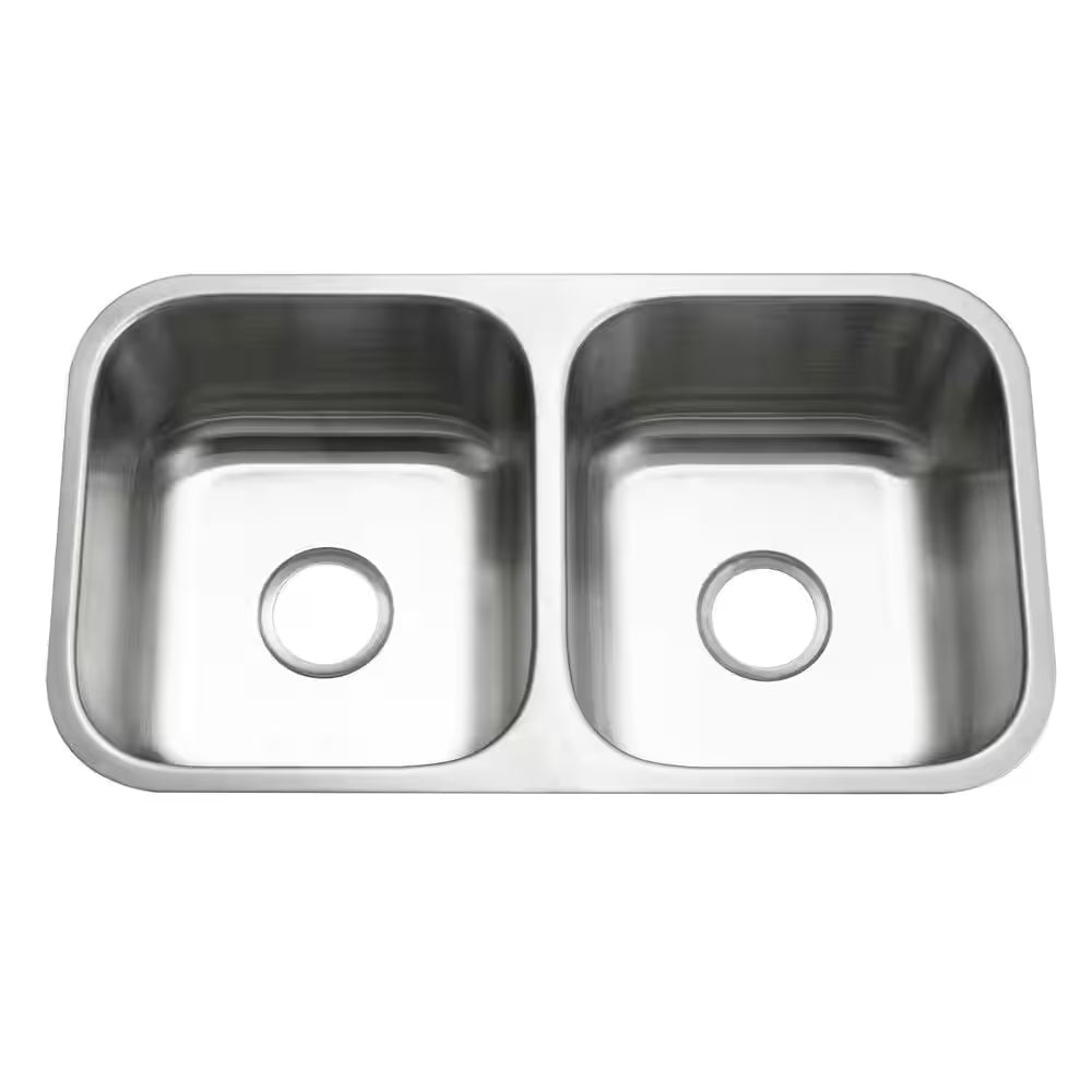 Eston 31 In. Stainless Steel Undermount 50/50 Double Bowl Kitchen Sink - STD-2100-1