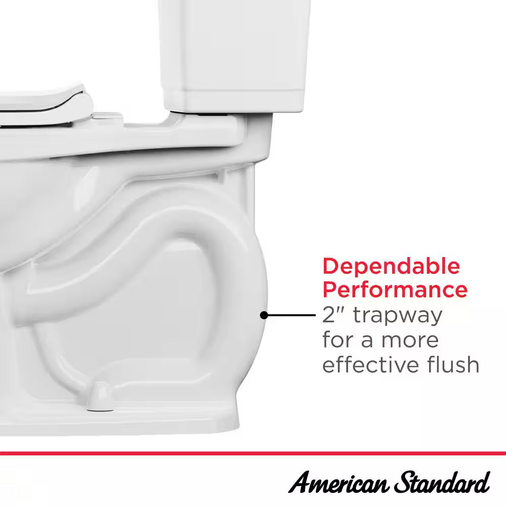 Reliant 12 In. Rough in 2-Piece 1.28 GPF Single Flush Elongated Toilet with Slow Close Seat in White