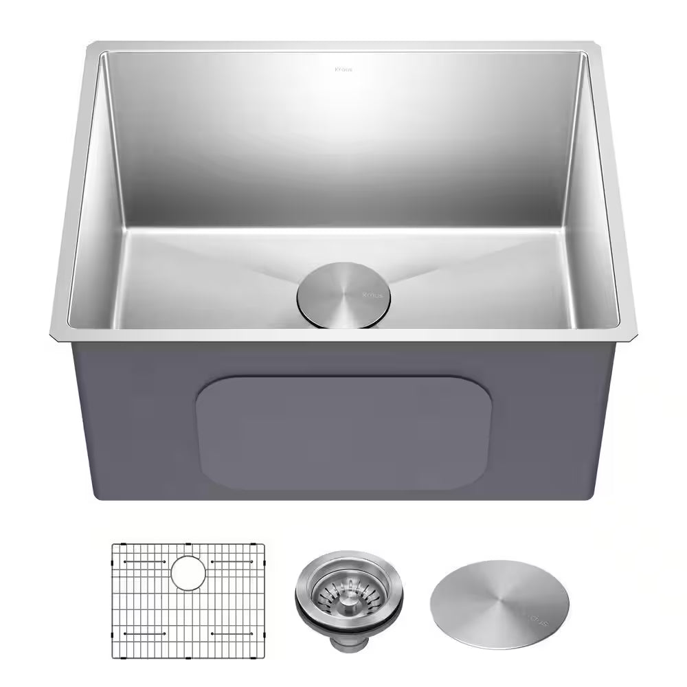 Standart PRO 32 In. Undermount Single Bowl 16 Gauge Stainless Steel Kitchen Sink with Accessories
